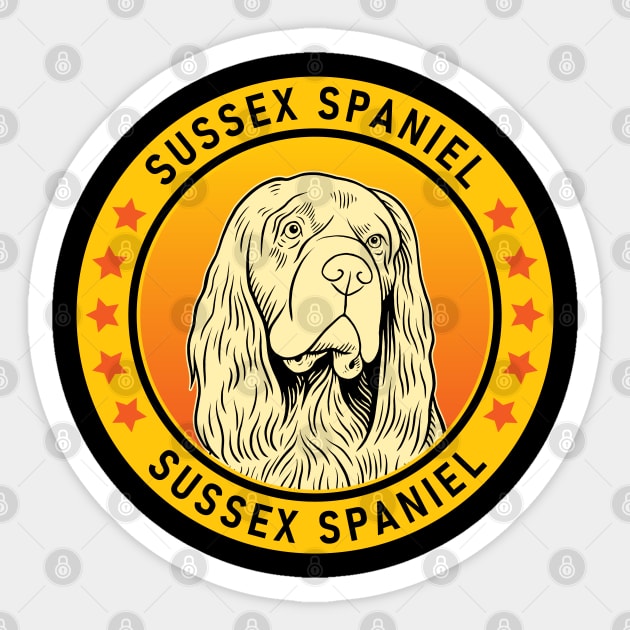 Sussex Spaniel Dog Portrait Sticker by millersye